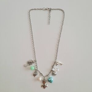 Beach Days Silver Charm Necklace